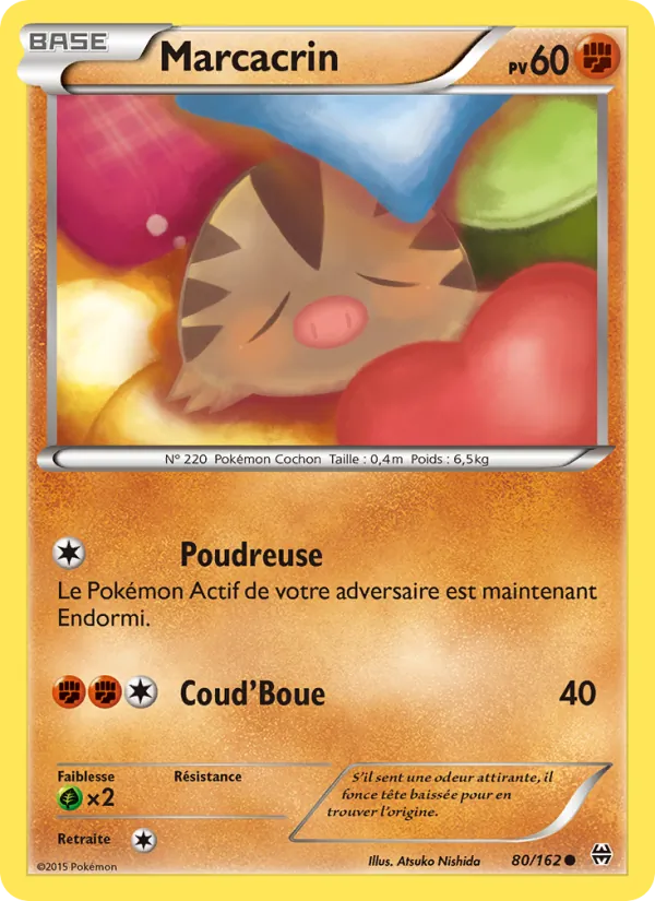 Marcacrin 80/162 — XY8 – Impulsion Turbo — Carte Pokémon française