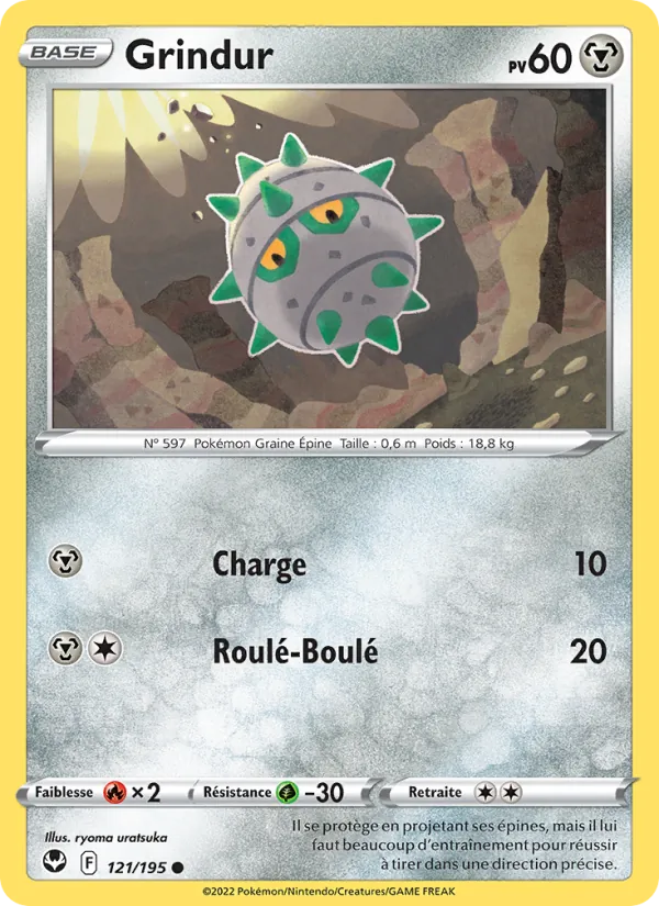 Grindur 121/195 — EB12 – Tempête Argentée — Carte Pokémon française