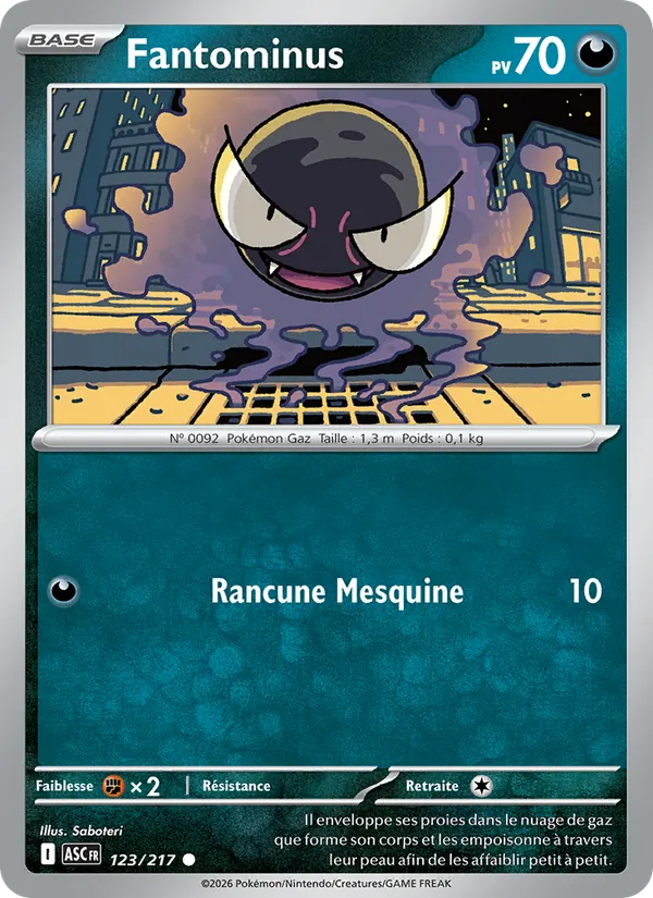Fantominus 123/217 — ME02.5 – Héros Transcendants — Carte Pokémon française