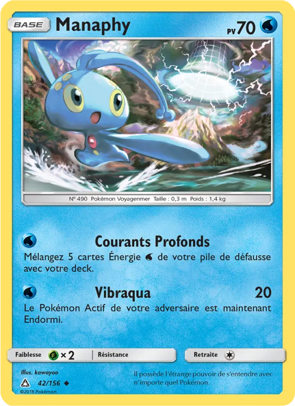 Manaphy 42/156 — SL5 – Ultra-Prisme — Carte Pokémon française