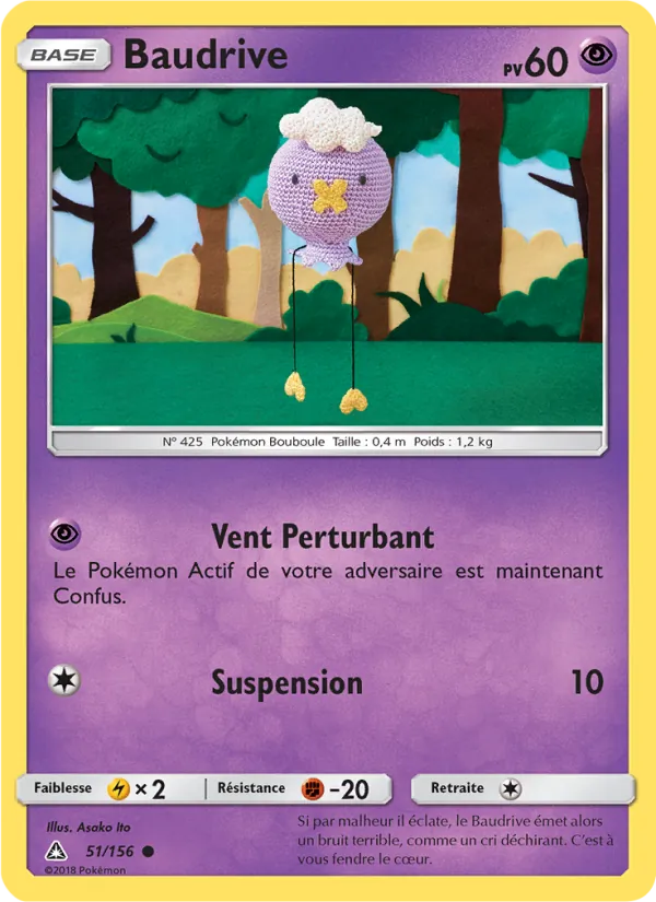 Baudrive 51/156 — SL5 – Ultra-Prisme — Carte Pokémon française