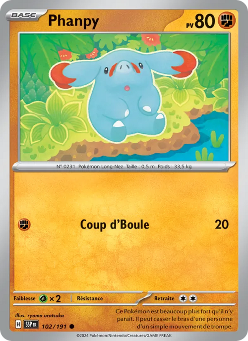 Phanpy 102/191 — EV08 – Étincelles Déferlantes