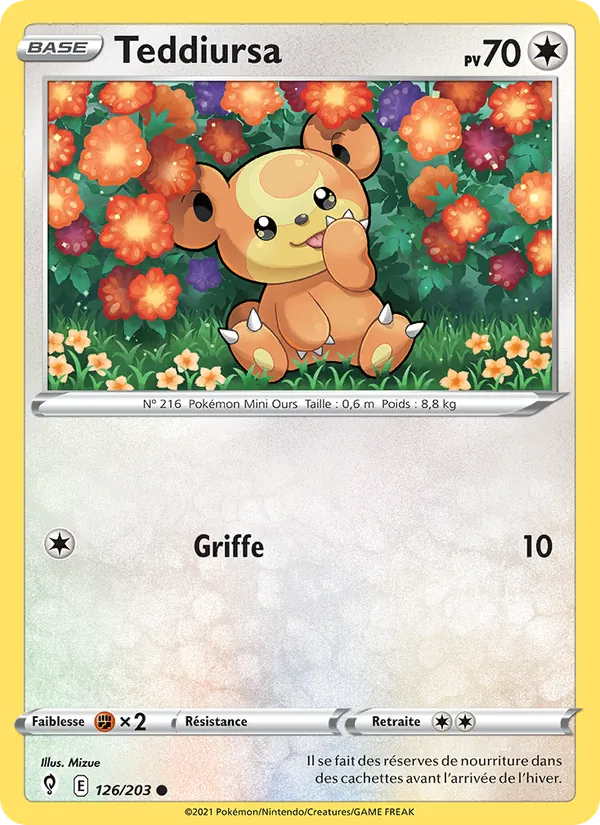 Teddiursa 126/203 — EB07 - Evolution Céleste — Carte Pokémon française
