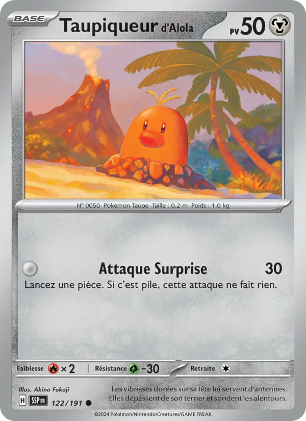 Taupiqueur d'Alola 122/191 — EV08 – Étincelles Déferlantes — Carte Pokémon française