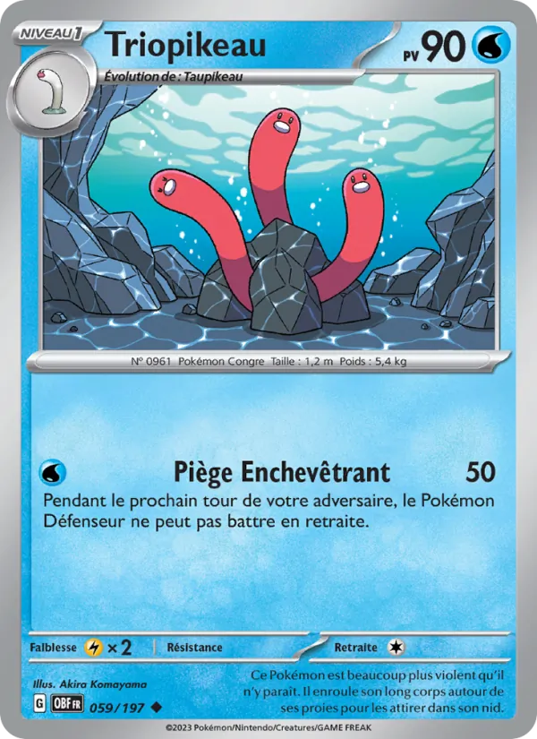 Triopikeau 59/197 — EV03 – Flammes Obsidiennes — Carte Pokémon française
