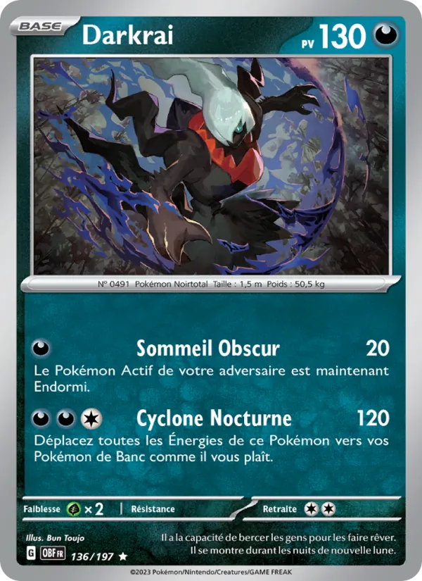 Darkrai 136/197 — EV03 – Flammes Obsidiennes