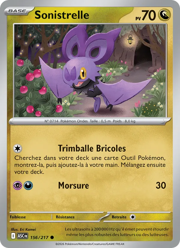 Sonistrelle 156/217 — ME02.5 – Héros Transcendants — Carte Pokémon française