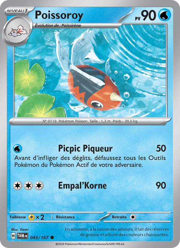 Poissoroy 45/167 — EV06 – Mascarade Crépusculaire — Carte Pokémon française