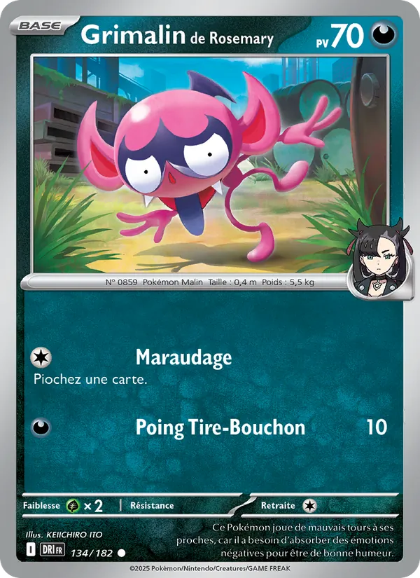 Grimalin de Rosemary 134/182 — EV10 – Rivalités Destinées — Carte Pokémon française