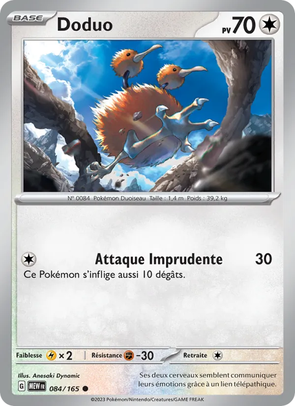 Doduo 84/165 — EV03.5 — 151 — Carte Pokémon française
