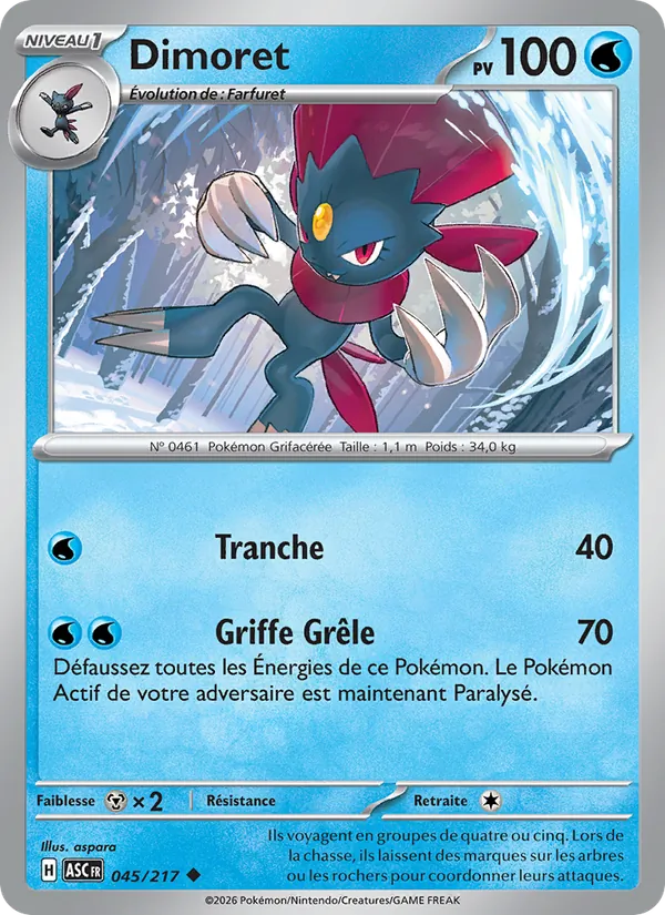 Dimoret 45/217 — ME02.5 – Héros Transcendants — Carte Pokémon française