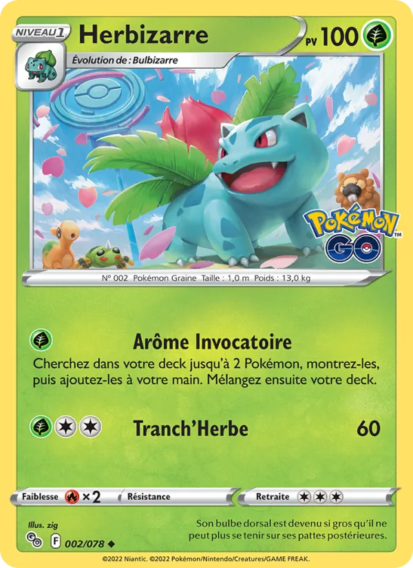 Herbizarre 2/78 — EB10.5 Pokemon GO — Carte Pokémon française