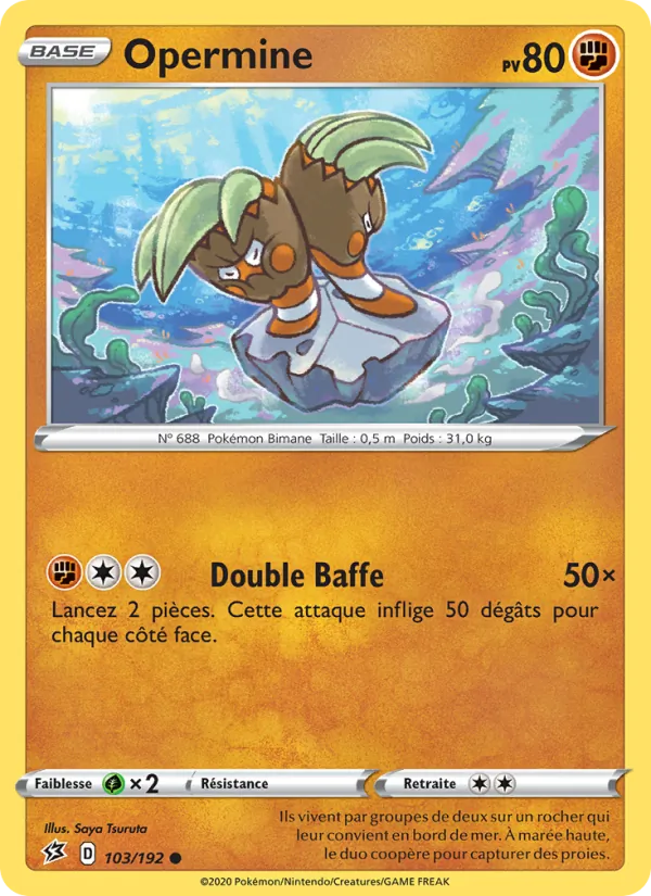 Opermine 103/192 — EB02 – Clash des Rebelles — Carte Pokémon française