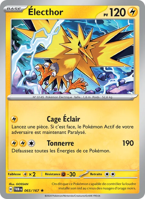 Électhor 65/167 — EV06 – Mascarade Crépusculaire — Carte Pokémon française