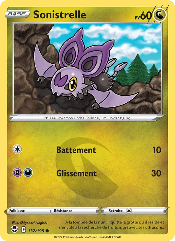 Sonistrelle 132/195 — EB12 – Tempête Argentée — Carte Pokémon française