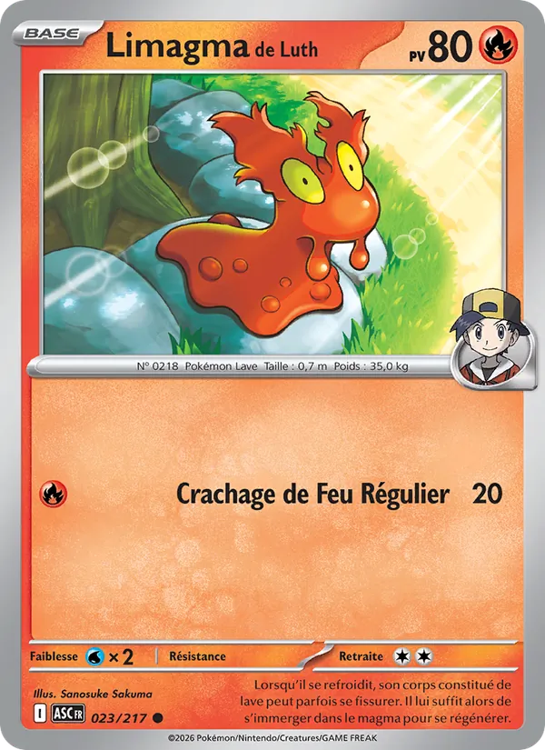Limagma de Luth 23/217 — ME02.5 – Héros Transcendants — Carte Pokémon française