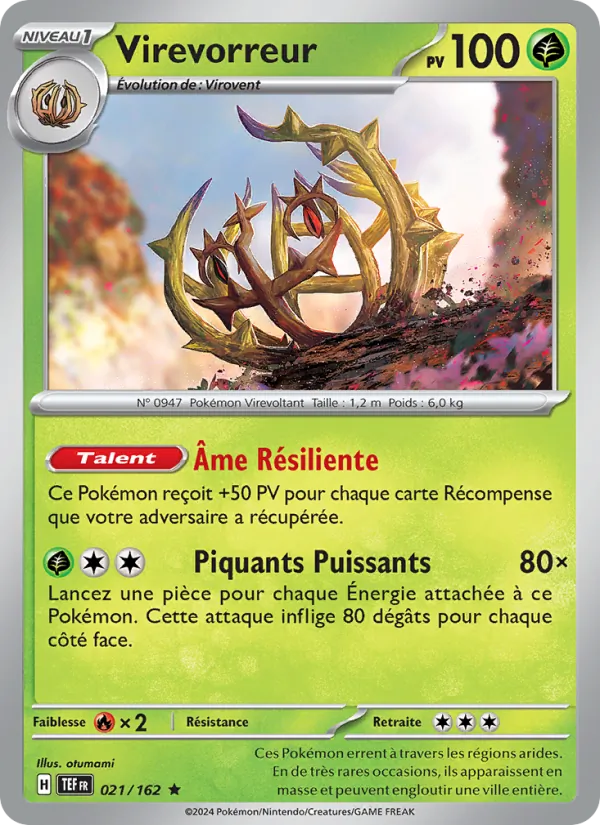 Virevorreur 21/162 — EV05 – Forces Temporelles — Carte Pokémon française