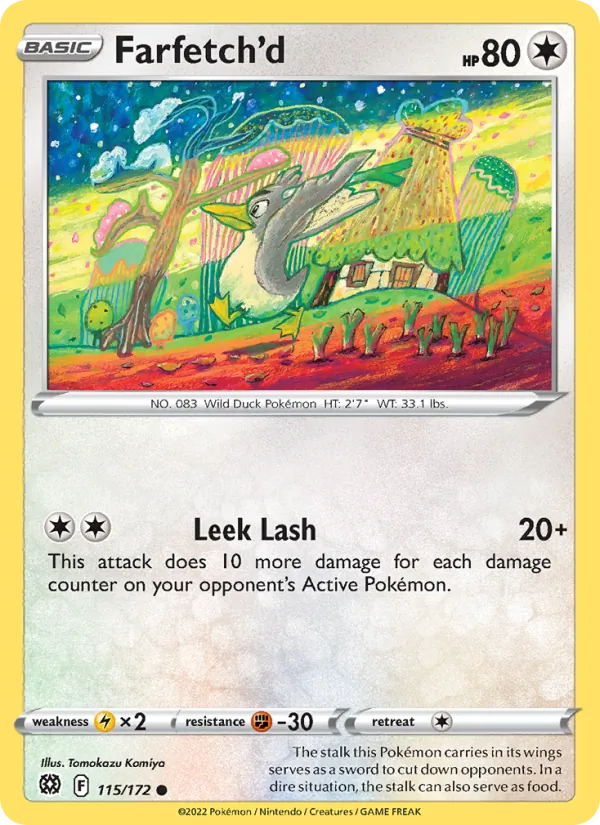 Canarticho 115/172 — SWSH9 – Brilliant Stars — Carte Pokémon anglaise