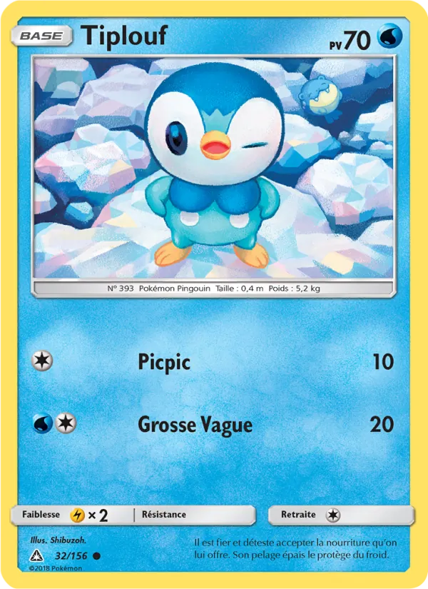 Tiplouf 32/156 — SL5 – Ultra-Prisme — Carte Pokémon française