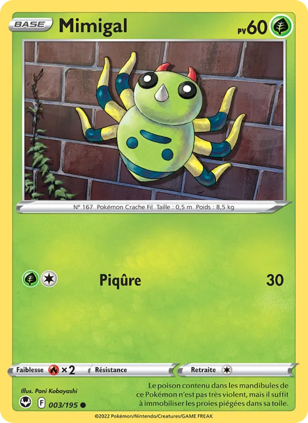 Mimigal 3/195 — EB12 – Tempête Argentée — Carte Pokémon française