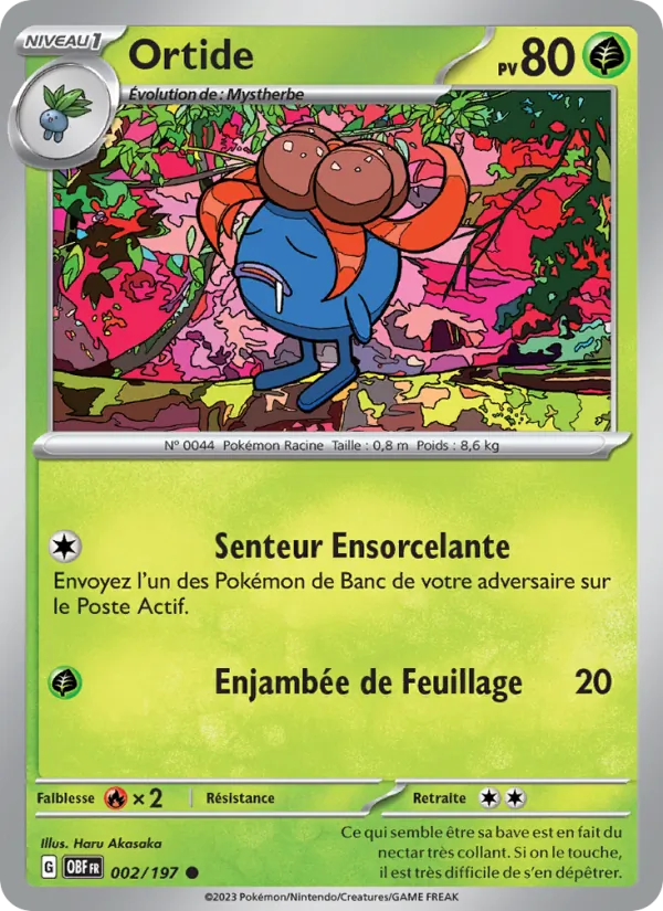 Ortide 2/197 — EV03 – Flammes Obsidiennes — Carte Pokémon française