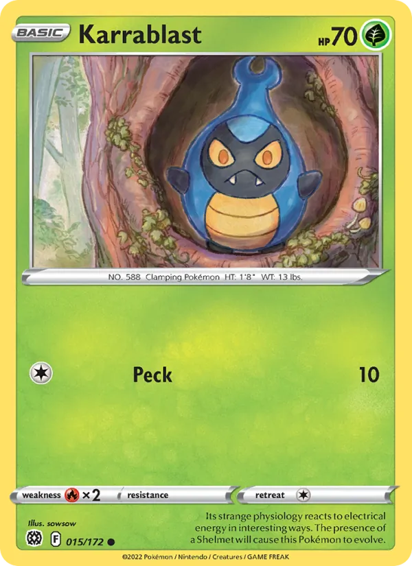 Carabing 15/172 — SWSH9 – Brilliant Stars — Carte Pokémon anglaise