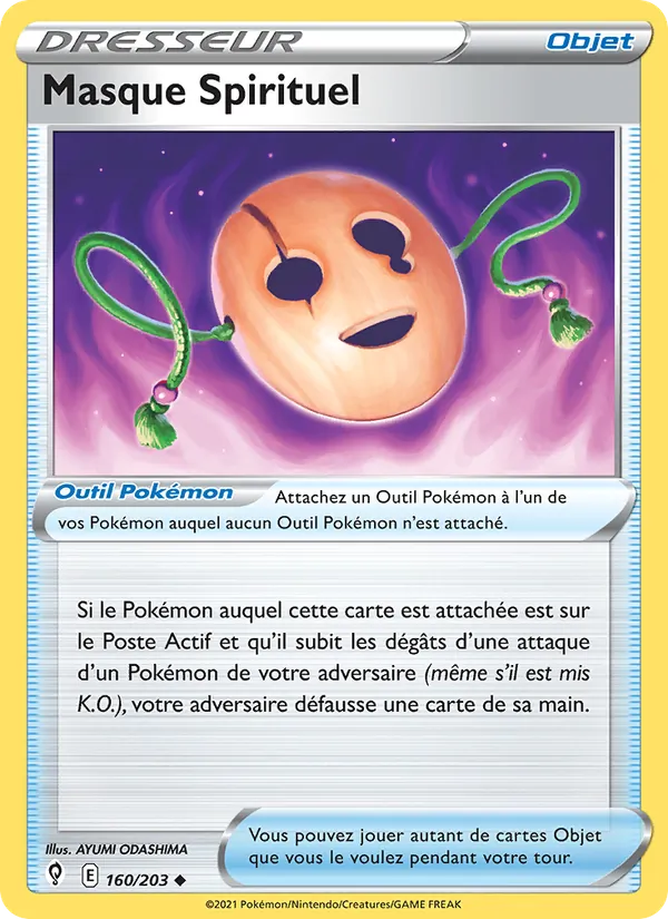 Masque Spirituel 160/203 — EB07 - Evolution Céleste — Carte Pokémon française