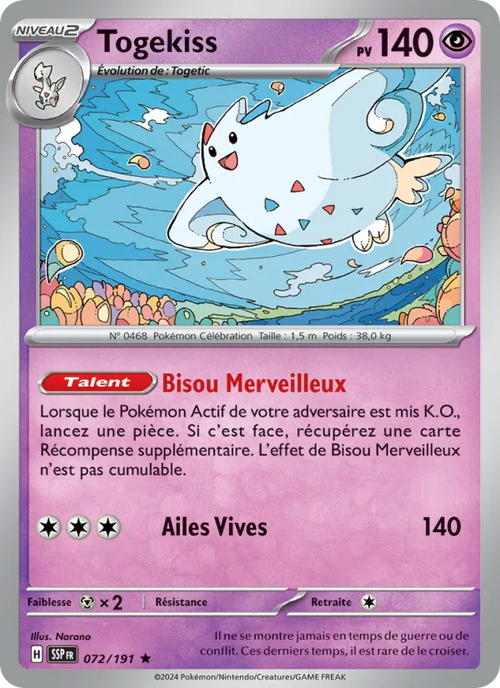 Togekiss 72/191 — EV08 – Étincelles Déferlantes