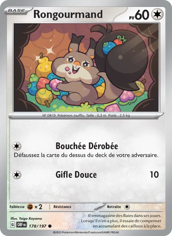 Rongourmand 178/197 — EV03 – Flammes Obsidiennes — Carte Pokémon française