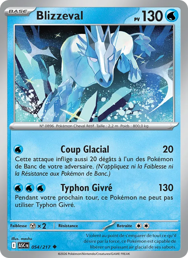 Blizzeval 54/217 — ME02.5 – Héros Transcendants — Carte Pokémon française
