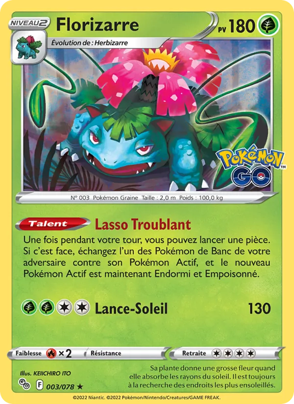 Florizarre 3/78 — EB10.5 Pokemon GO