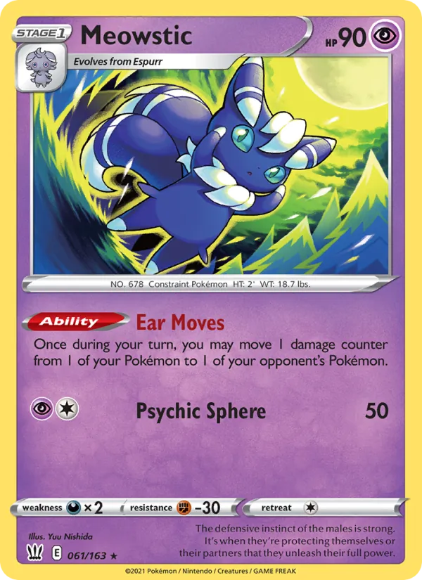 Mistigrix 61/163 — SWSH5 – Battle Styles — Carte Pokémon anglaise