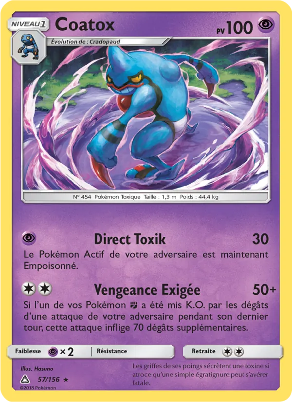 Coatox 57/156 — SL5 – Ultra-Prisme — Carte Pokémon française