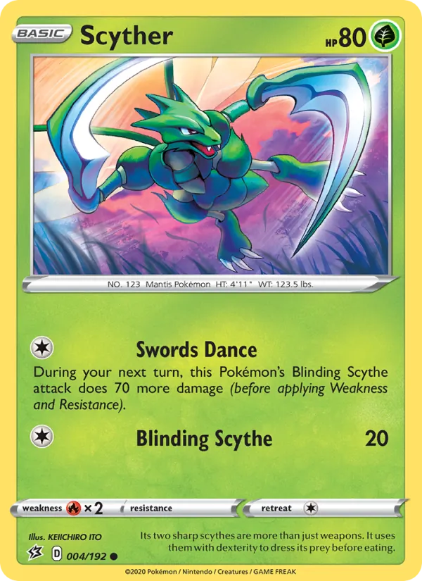 Insécateur 4/192 — SWSH2 – Rebel Clash — Carte Pokémon anglaise