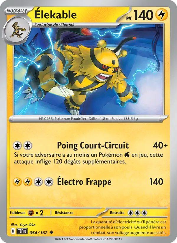Élekable 54/162 — EV05 – Forces Temporelles — Carte Pokémon française