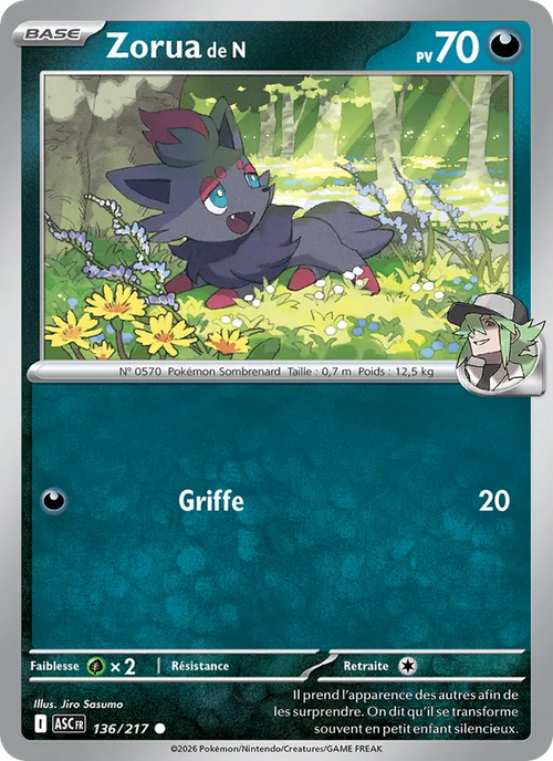 Zorua de N 136/217 — ME02.5 – Héros Transcendants