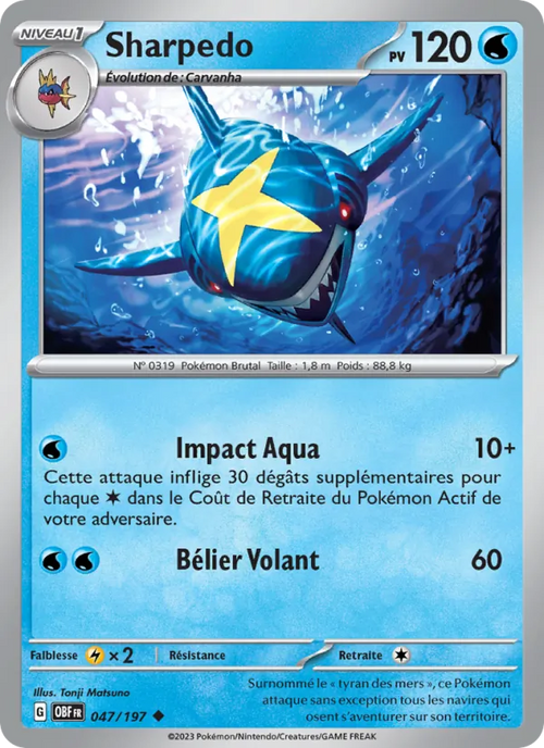 Sharpedo 47/197 — EV03 – Flammes Obsidiennes