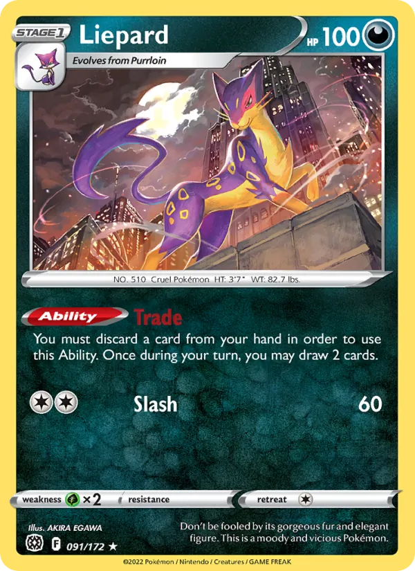 Léopardus 91/172 — SWSH9 – Brilliant Stars — Carte Pokémon anglaise