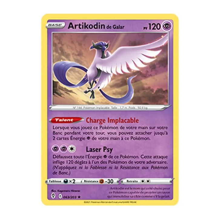Holo - Pokémon - Evolution Céleste - Galarian Articuno 63/203