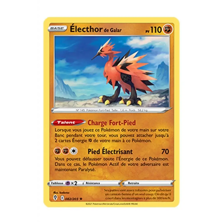 Holo - Pokemon - Evolution Céleste - Électhor de Galar 82/203