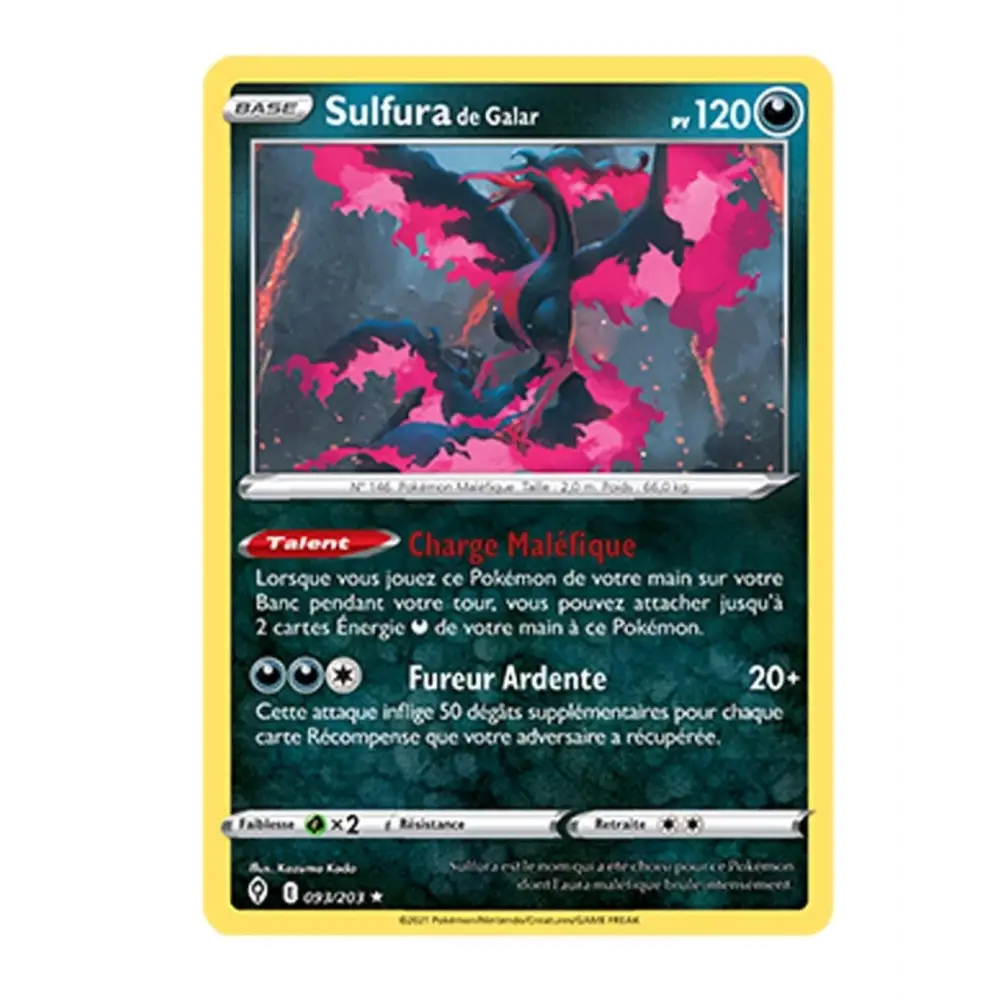 Holo - Pokemon - Evolution Céleste - Sulfura de Galar 93/203 - Poke-Geek