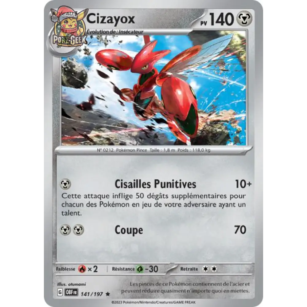 Holo - Pokemon - Flammes Obsidiennes - Cizayox 141/197 - Poke-Geek
