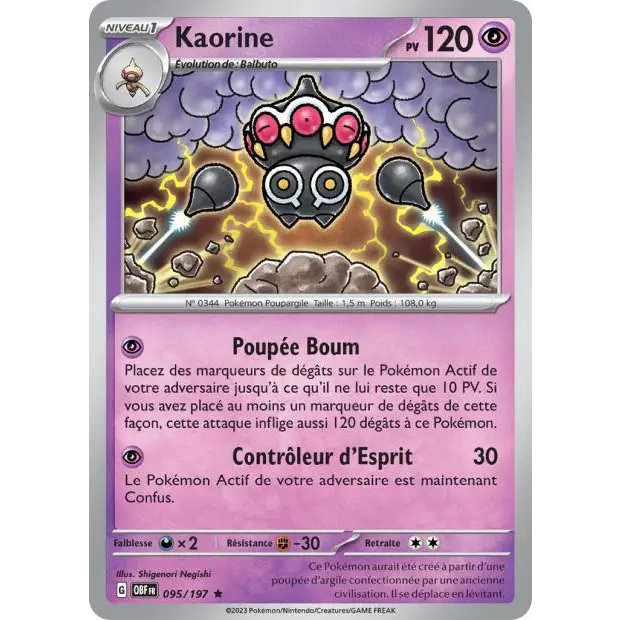 Holo - Pokemon - Flammes Obsidiennes - Kaorine 95/197