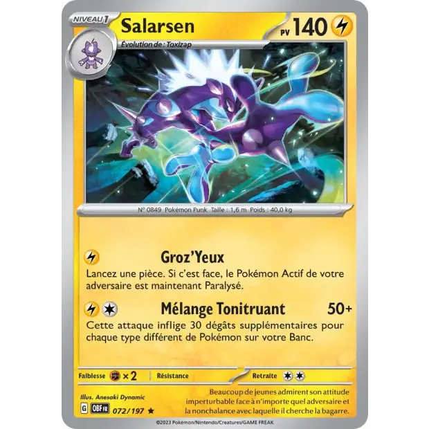 Holo - Pokemon - Flammes Obsidiennes - Salarsen 72/197 - Poke-Geek