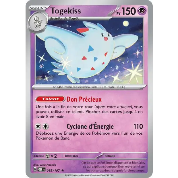 Holo - Pokemon - Flammes Obsidiennes - Togekiss 85/197 - Poke-Geek