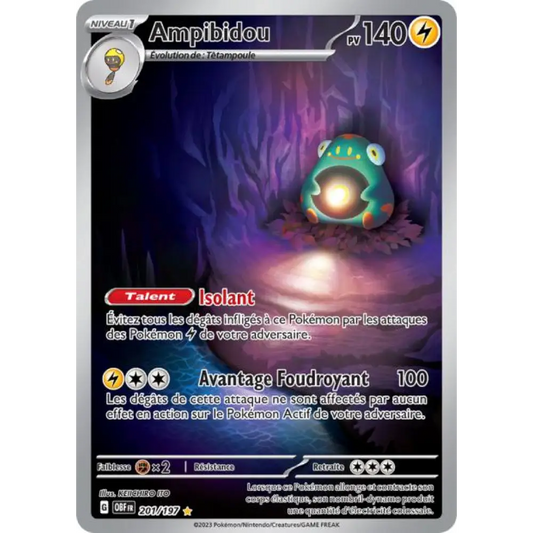 IR - Pokemon - Flammes Obsidiennes - Ampibidou 201/197