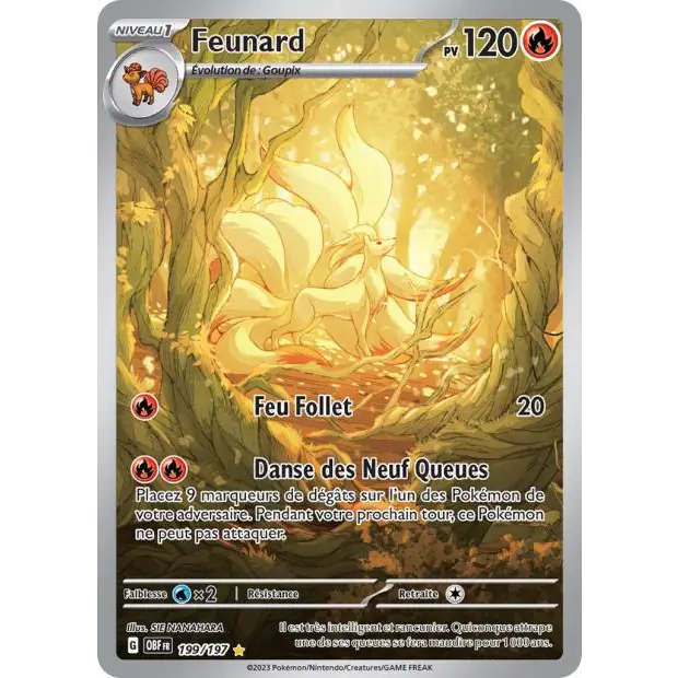 IR - Pokemon - Flammes Obsidiennes - Feunard 199/197