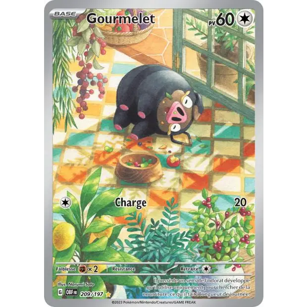 IR - Pokemon - Flammes Obsidiennes - Gourmelet 209/197