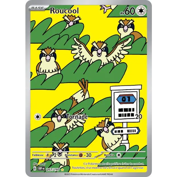 IR - Pokemon - Flammes Obsidiennes - Roucool 207/197
