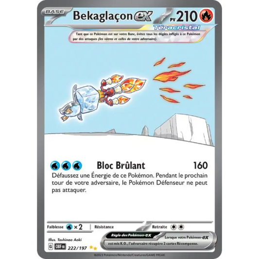 ISR - Pokemon - Flammes Obsidiennes - Bekaglaçon ex 222/197